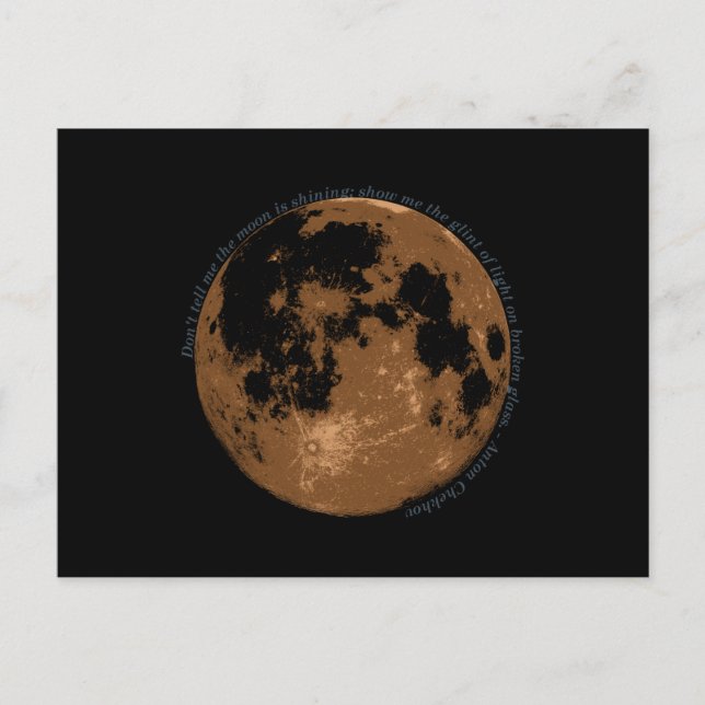 Don't tell me the moon is shining Chekhov quote Postcard (Front)