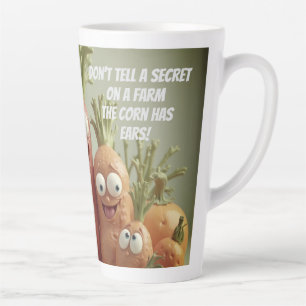 Don't tell Secrets on the Farm  Latte Mug