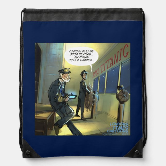 Don't Text And Titanic Funny Backpack (Front)