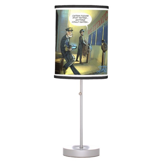 Don't Text And Titanic Funny Table Lamp (Front)