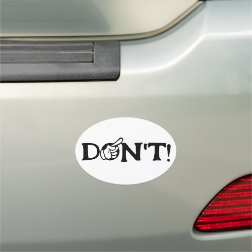 DONT Text With Finger Car Magnet