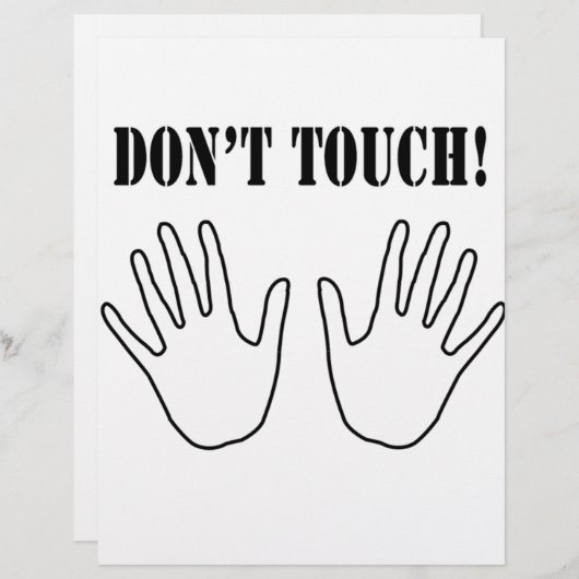 Don't touch (Front/Back)