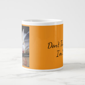 "Don't Touch Me, I'm Feral" Grumpy Cat  Giant Coffee Mug