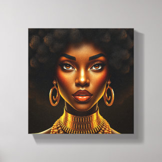 Don't touch my beautiful black hair melanin sista canvas print