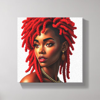 Don't touch my beautiful black hair melanin sista canvas print