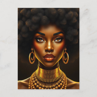 Don't touch my beautiful black hair melanin sista postcard