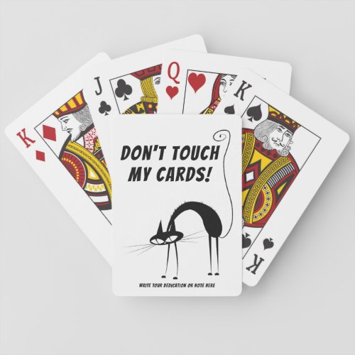 Dont Touch My Cards _ Fun Cat Playing Cards Gift 