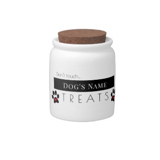 Don't Touch My Dog's Treats Candy Jar