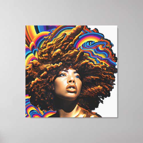 Dont Touch My Hair Black Melanin Afro Queen Crown Canvas Print