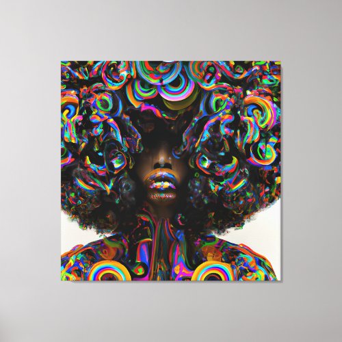 Dont Touch My Hair Black Melanin Afro Queen Crown Canvas Print