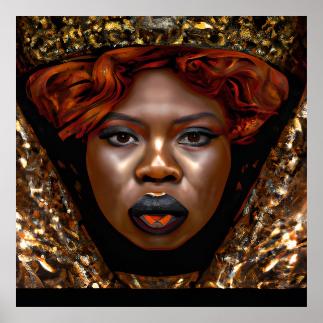 Don't Touch My Hair Black Melanin Afro Queen Crown Poster (Front)