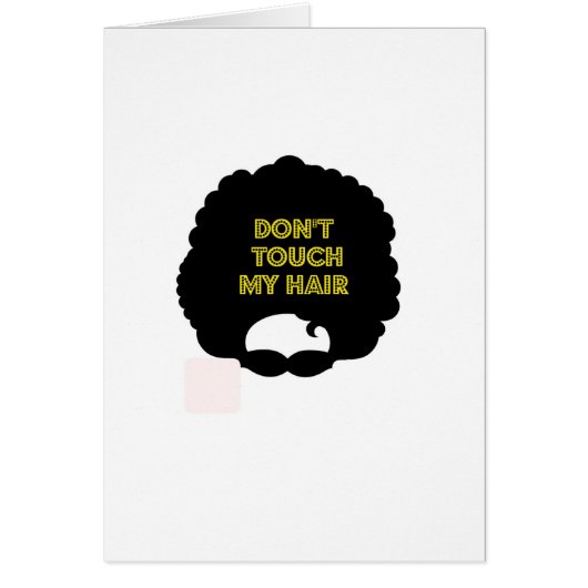 Dont' touch my hair cards (Front)