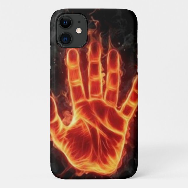 Don't Touch my Phone, Burning Hand Case-Mate iPhone Case (Back)