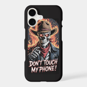 Dont Touch My Phone Scary Skeleton Cowboy iPhone 17 Case