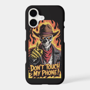 Dont Touch My Phone Scary Skeleton Cowboy iPhone 17 Case