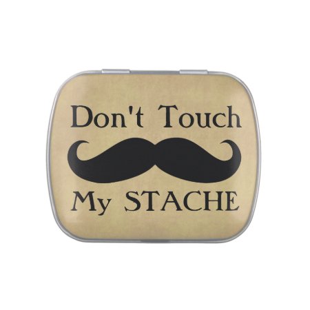 Don't Touch My Stache Stash Jelly Belly Tin