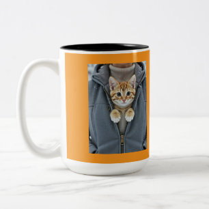 Don't Touch, Purr-fect Cat Mom, Two-Tone Coffee Mug