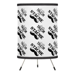Don't Trash the Stache Mustache Retro Hipster Tripod Lamp