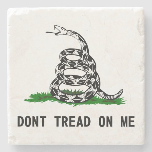 dont tread flag usa symbol snake america history p stone coaster