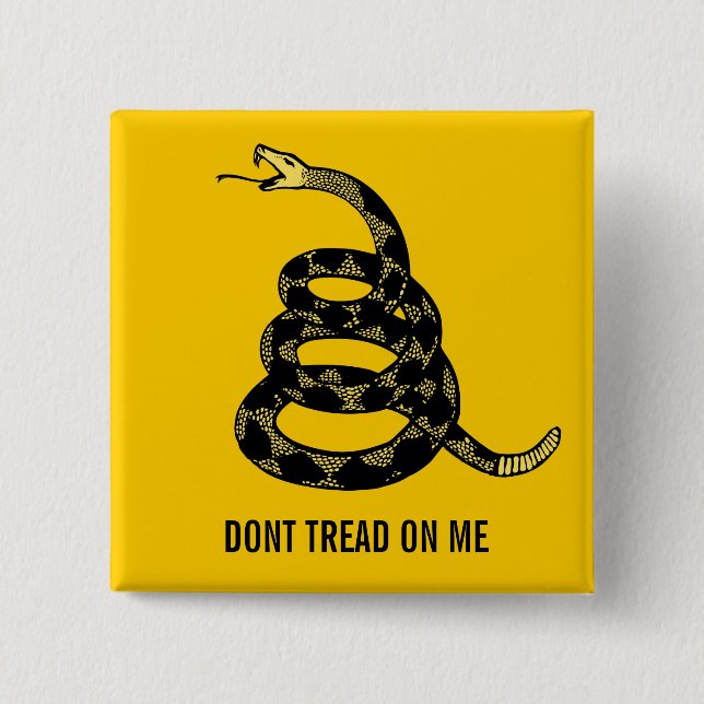 Don't Tread Me Customizable Button (Front)