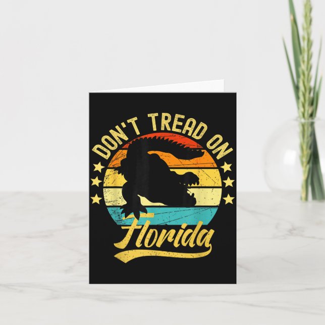Don't Tread On Florida Alligator  Card (Front)