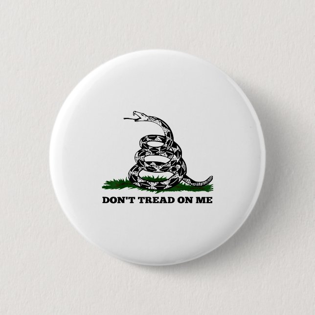 Don't Tread On Me 2nd Amendment Patriotic New Nove Button (Front)