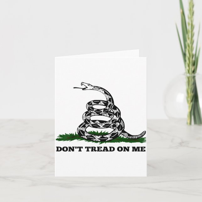 Don't Tread On Me 2nd Amendment Patriotic New Nove Card (Front)
