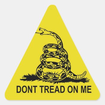 Don't Tread On Me 2nd Amendment United States Triangle Sticker by Sturgils at Zazzle