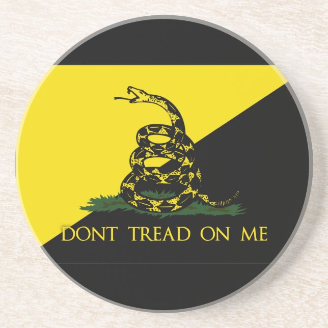 Dont Tread On Me Anarchist Flag Coaster (Front)