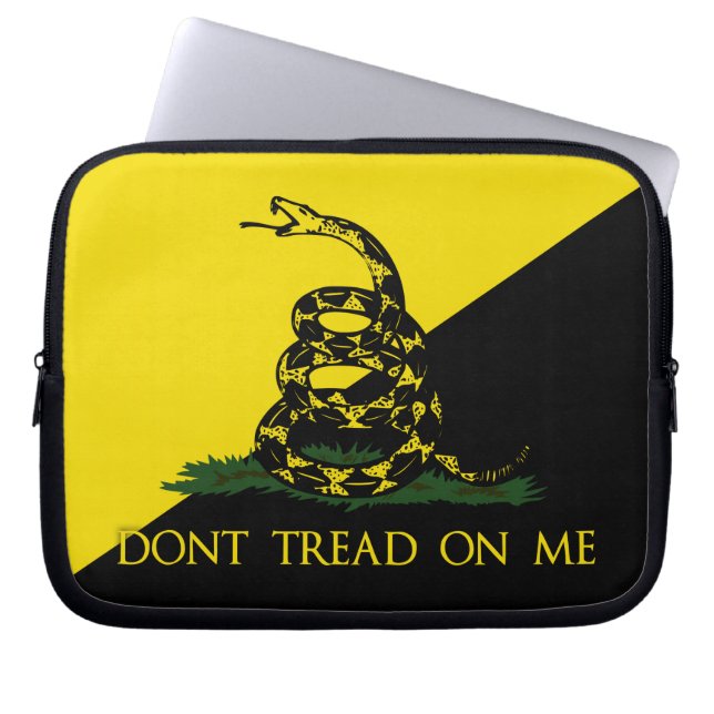 Dont Tread On Me Anarchist Flag Laptop Sleeve (Front)