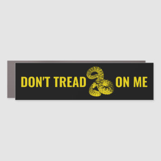 DON'T TREAD ON ME Black  Car Magnet