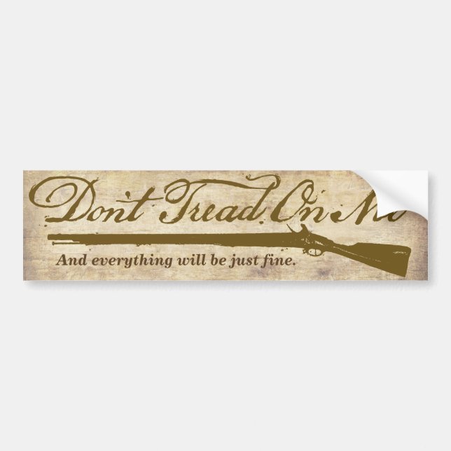 Don't Tread On Me Bumper Sticker (Front)