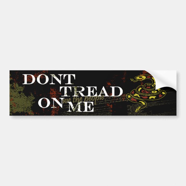 Dont Tread on Me Bumper Sticker (Front)