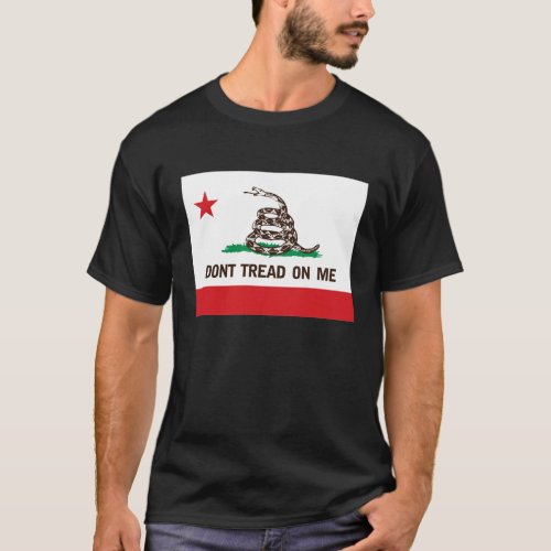 DONT TREAD ON ME __ CALIFORNIA STATE FLAG T_Shirt