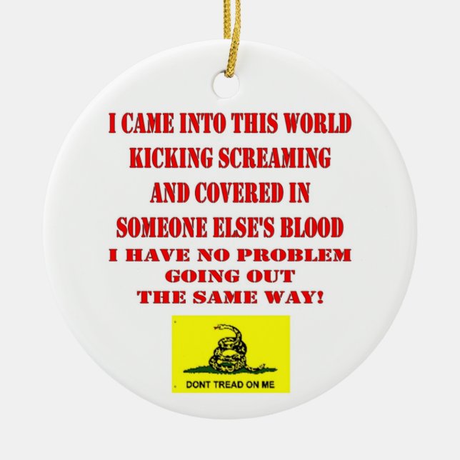 DON'T TREAD ON ME CERAMIC ORNAMENT (Front)