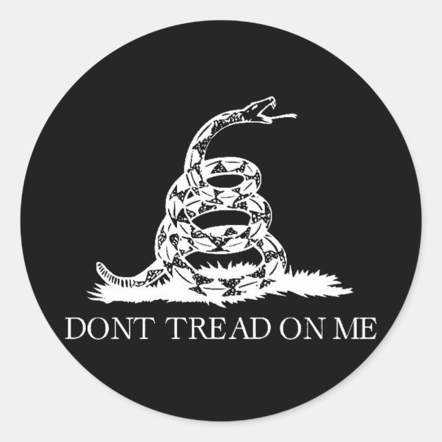 Don't Tread On Me Classic Round Sticker (Front)