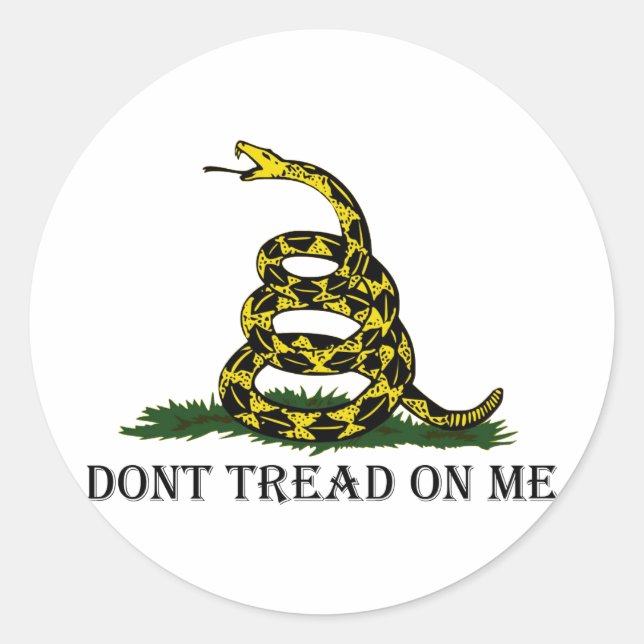 Dont Tread On Me Classic Round Sticker (Front)