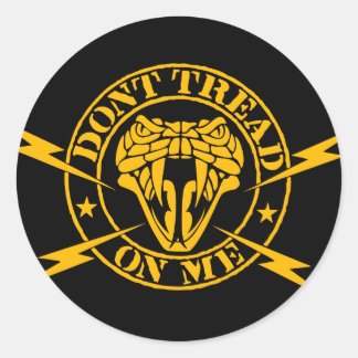 dont tread on me classic round sticker