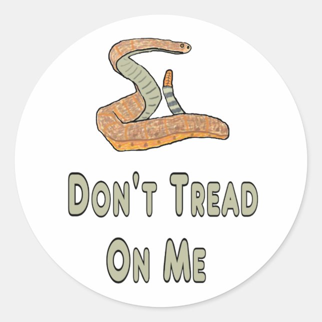 Don't Tread On Me Classic Round Sticker (Front)