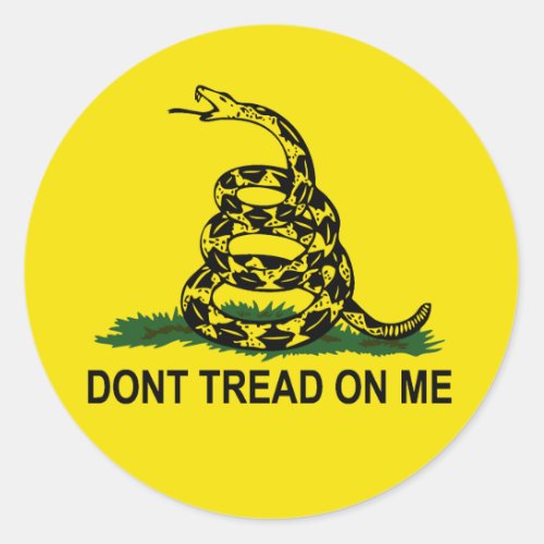 Dont Tread On Me Classic Round Sticker