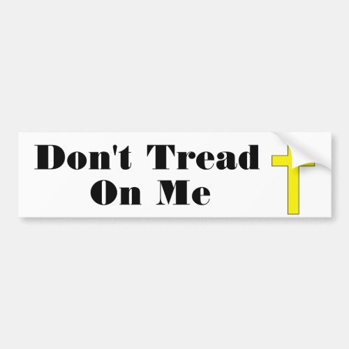 Dont Tread On Me  Cross Religious Freedom Sticker