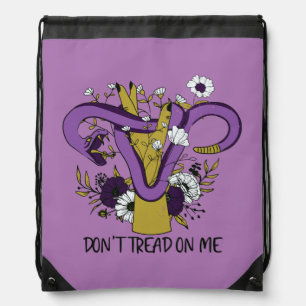 Dont Tread On Me Feminist Drawstring Bag