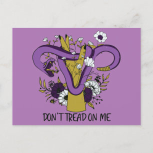 Don't Tread On Me Feminist Postcard