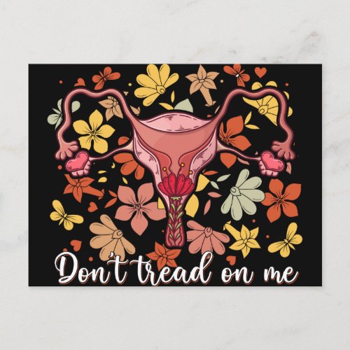 Dont Tread On Me Feminist Pro Choice Postcard