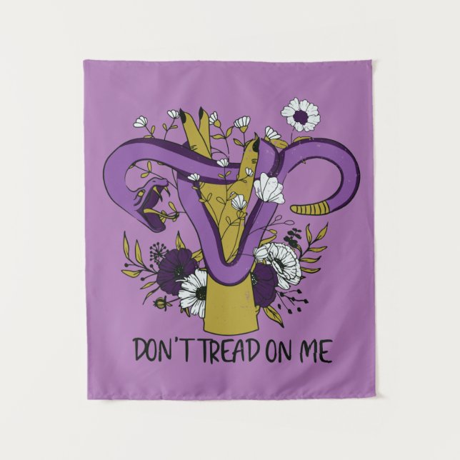 Dont Tread On Me Feminist Tapestry (Front)