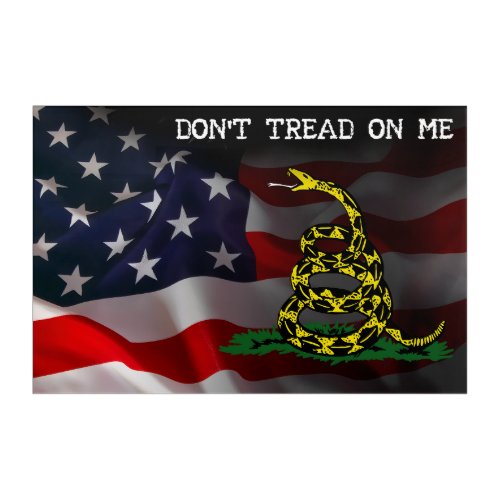 Dont Tread On Me Flag Acrylic Print