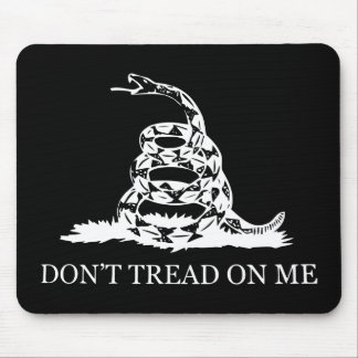 Don't Tread On Me Flag -- Black and White Mouse Pad
