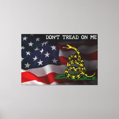 Dont Tread On Me Flag Canvas Print