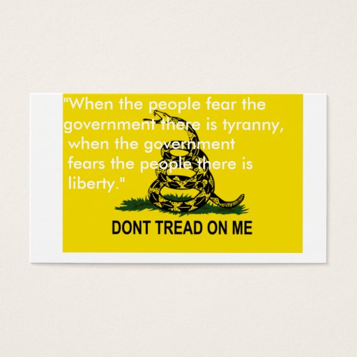 Customizable Dont tread on me flag cards business cards