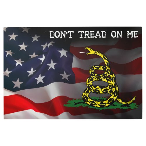 Dont Tread On Me Flag Metal Print